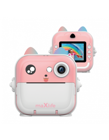 CAMARA DE FOTOS INSTANTANEA INFANTIL ROSA MXPC-100 MAXLIFE