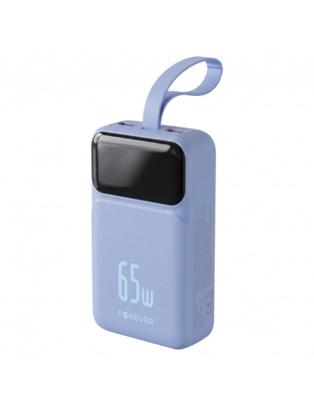 BATERIA EXTERNA 20000MAH 65W FOREVER VIBE-TB65 AZUL CIELO FOREVER
