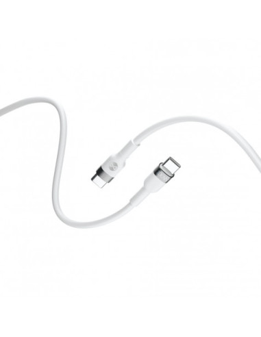 CABLE FLEXIBLE TIPO C A TIPO C 2M 100W FOREVER BLANCO