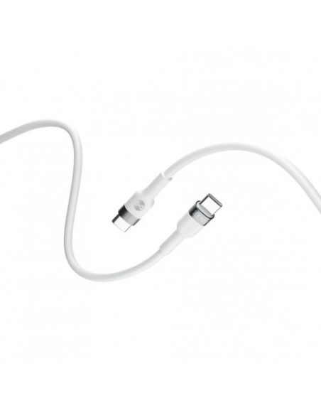 CABLE FLEXIBLE TIPO C A TIPO C 2M 100W FOREVER BLANCO