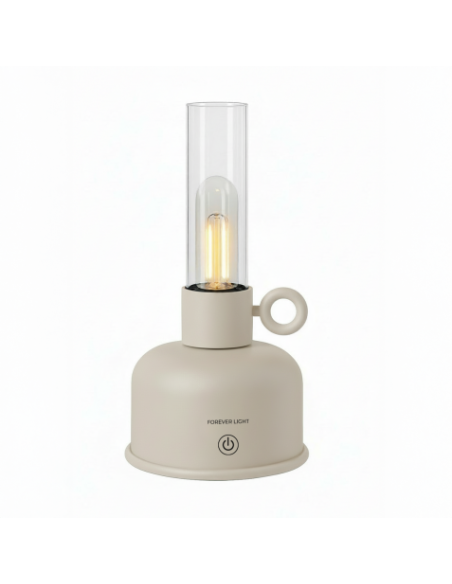 LAMPARA DE ACEITE LED VINTAGE BEIGE FOREVER