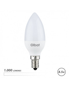 BOMBILLA LED C37 | 8.5W | 1000LM | E14 | LUZ BLANCA | ELBAT