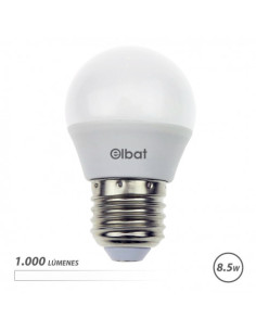 BOMBILLA LED G45 | 8.5W | 1000LM | E27 | LUZ BLANCA | ELBAT