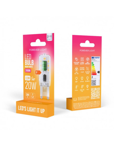 BOMBILLA LED G9 2.2W 200 LUMEN LUZ CALIDA FOREVER