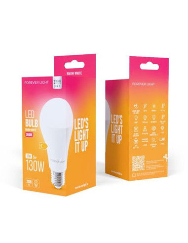 BOMBILLA LED A65 | 17W | 2100LM | E27 | LUZ CALIDA | FOREVER