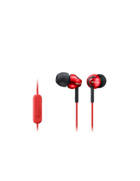 Sony MDR-EX110AP Auriculares dentro de oido 3.5mm rojo