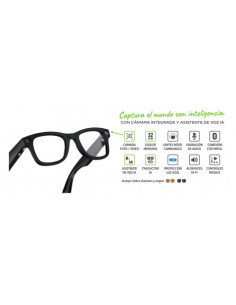 SMART GLASSES GAFAS INTELIGENTES CON IA GB-7709 CON CAMARA 12MPX NEGRO 2