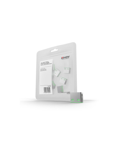 Lindy 40461 bloqueador de puerto USB tipo A Verde Acrilonitrilo