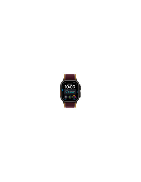 Apple Watch Ultra 4 (GPS + Cellular) - Caja de titanio negro de 49 mm - Correa Loop Trail burdeos - Talla M/L