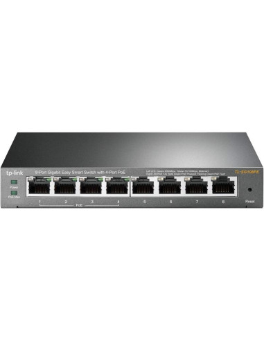 SWITCH TP-LINK GIGABIT 8 PUERTOS TL-SG108PE EASY SMART GESTIONABLE 4 POE