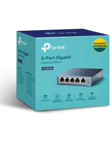 SWITCH TP-LINK TL-SG105S GIGABIT 5 PUERTOS METALICO