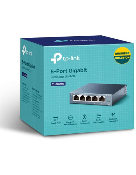 SWITCH TP-LINK TL-SG105S GIGABIT 5 PUERTOS METALICO