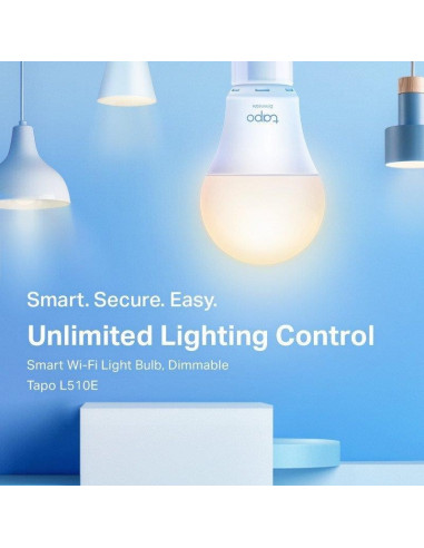 BOMBILLA INTELIGENTE E27 TP-LINK LED 2700K BLANCO AJUSTA WIFI