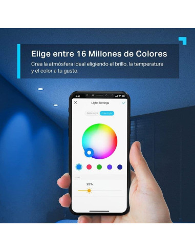 BOMBILLA INTELIGENTE GU10 TP-LINK LED MULTICOLOR 6500K BLANCO AJUSTA WIFI