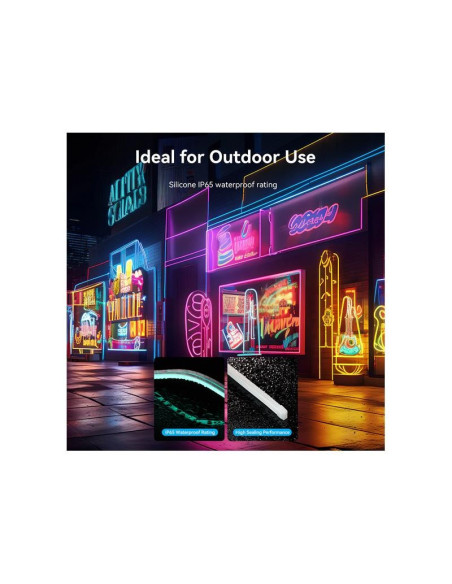 TIRA LED VENTION SILICONA NEON RGB CONTROL REMOTO 5V 2M