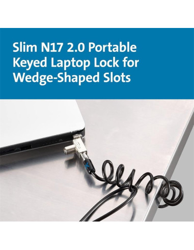CABLE SEGURIDAD KENSINGTON PORTATIL WEDGE CON LLAVE