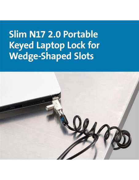 CABLE SEGURIDAD KENSINGTON PORTATIL WEDGE CON LLAVE