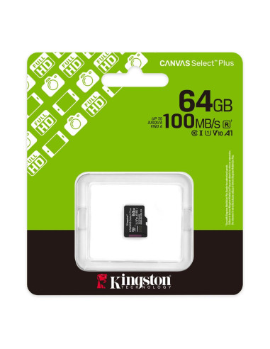 Memoria Micro SD 64GB Kingston 100MB/s Single Pack SDCS3/64GBSP