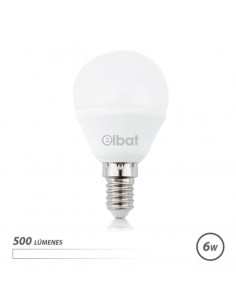 BOMBILLA LED G45 | 6W | 500LM | E14 | LUZ BLANCA | ELBAT