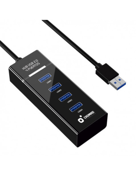 HUB USB 2.0 4 PUERTOS CROMAD