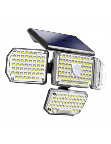 FOCO SOLAR CUÁDRUPLE CON SENSOR 430LM ELBAT