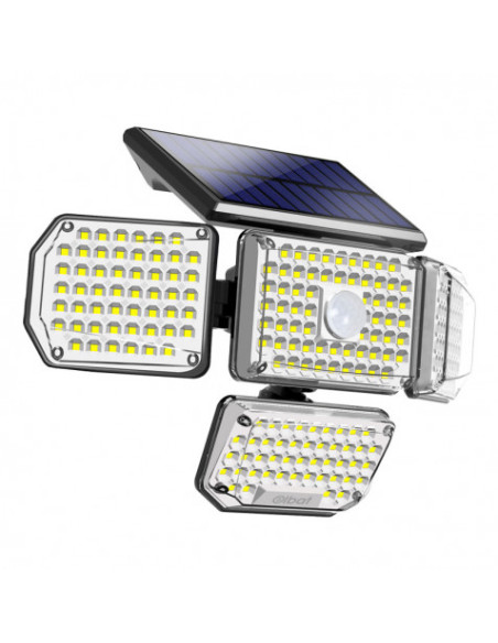 FOCO SOLAR CUÁDRUPLE CON SENSOR 430LM ELBAT