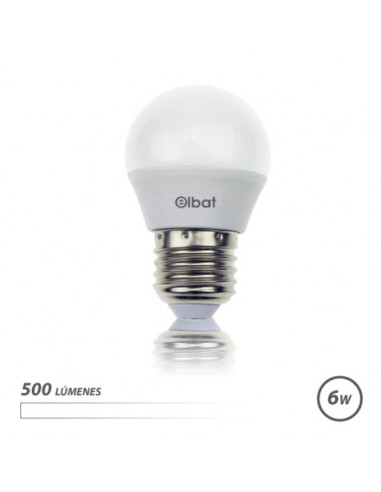 BOMBILLA LED G45 | 6W | 500LM | E27 | LUZ BLANCA | ELBAT