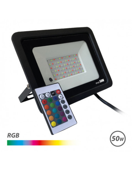 FOCO LED RGB 50W + MANDO ELBAT
