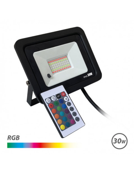 FOCO LED RGB 30W + MANDO ELBAT