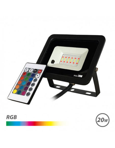 FOCO LED RGB 20W + MANDO ELBAT