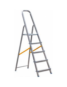ESCALERA ALUMINIO 7 PELDAÑOS MADER