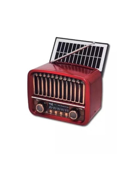 RADIO VINTAGE SOLAR CON BATERIA RS11854RED SAMI