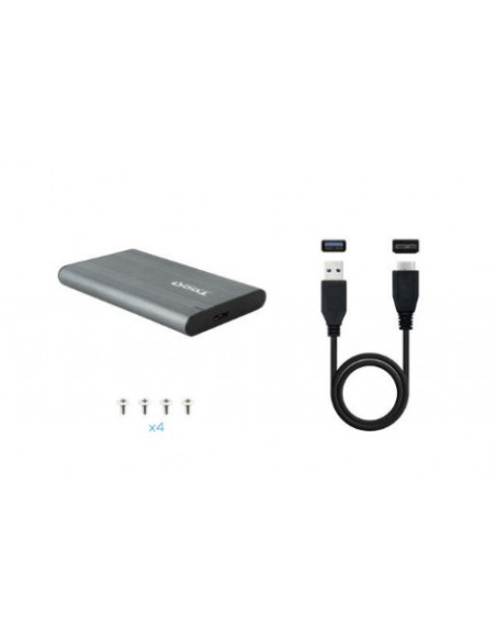 CARCASA EXTERNA HDD/SSD 2.5\" SATA I,II,III USB MICRO-B A USB A TOOQ