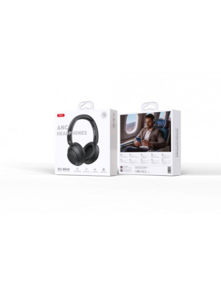 AURICULARES DIADEMA BLUETOOTH CON MICROFONO NEGRO BE60 XO