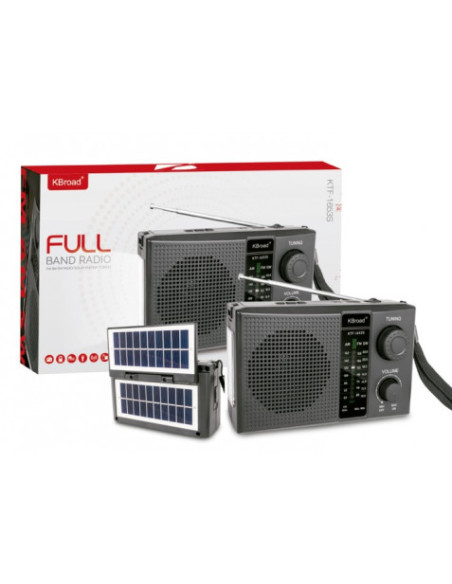 RADIO SOLAR - ALTAVOZ BT | USB | TF | FM | AM | SW | LUZ EMERGENCIA GENX