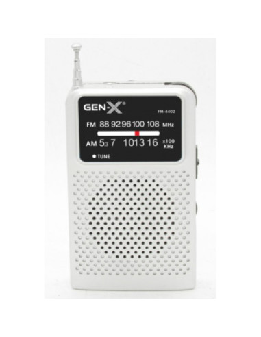RADIO PORTATIL AM/FM ANALOGICA GRIS FM-4402 GEN-X