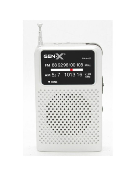 RADIO PORTATIL AM/FM ANALOGICA GRIS FM-4402 GEN-X