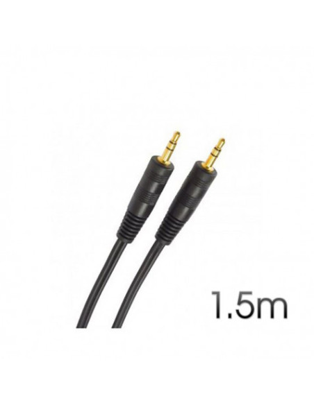 CABLE STEREO MINI JACK 3.5 M/M AUDIO 1.5M CROMAD