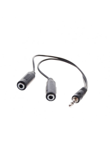 CABLE MINI JACK MACHO A 2 MINI JACK HEMBRAS CROMAD
