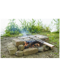 PARRILLA DOBLE CON CIERRE 48X27 Y MANGO MADERA CAMPINGAZ 2
