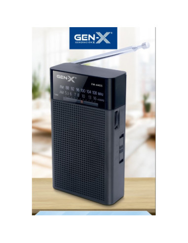 RADIO PORTATIL AM/FM ANALOGICA NEGRA FM-4405 GEN-X