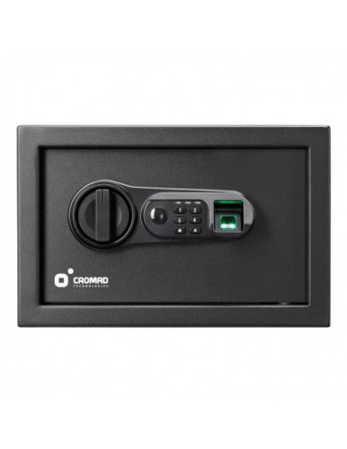 CAJA FUERTE ELECTRÓNICA CON DETECTOR DE HUELLA 200X310X200MM CROMAD