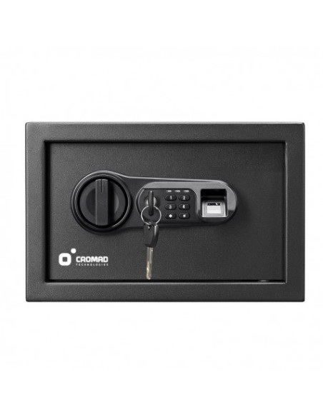 CAJA FUERTE ELECTRÓNICA CON DETECTOR DE HUELLA 200X310X200MM CROMAD