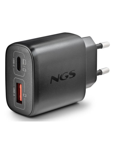 CARGADOR DE PARED NGS ERA GAN 2XUSB-C/USB-A 45W BLACK