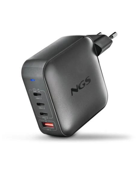 CARGADOR DE PORTATIL NGS BUD GAN 3XUSB-C/USB-A 165W BLACK