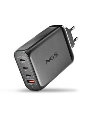 CARGADOR DE PORTATIL NGS BUD GAN 3XUSB-C/USB-A 140W BLACK
