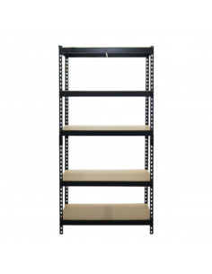 ESTANTERIA METÁLICA NEGRA 5 BALDAS 183X90X45CM BLIM 2