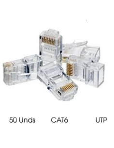 PAQUETE 50 CONECTORES RJ45 CAT6 UTP CROMAD
