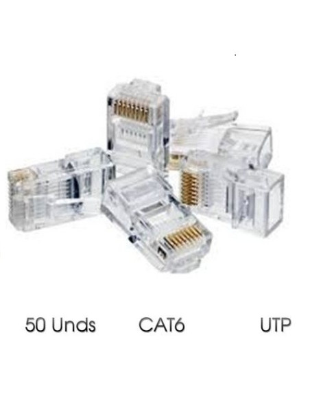 PAQUETE 50 CONECTORES RJ45 CAT6 UTP CROMAD