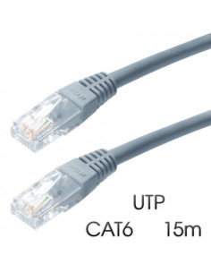 CABLE DE RED UTP CAT 6 15M GRIS CLARO CROMAD